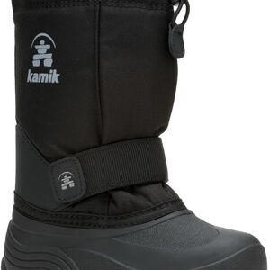 EUC Kamik Boys Black Winter Boots  Size 13